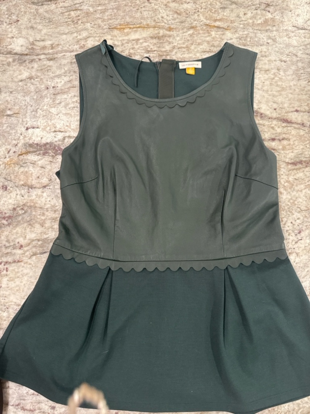 Leifsdottir Anthropologie Leather Peplum